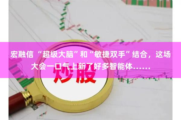 宏融信 “超级大脑”和“敏捷双手”结合，这场大会一口气上新了好多智能体……